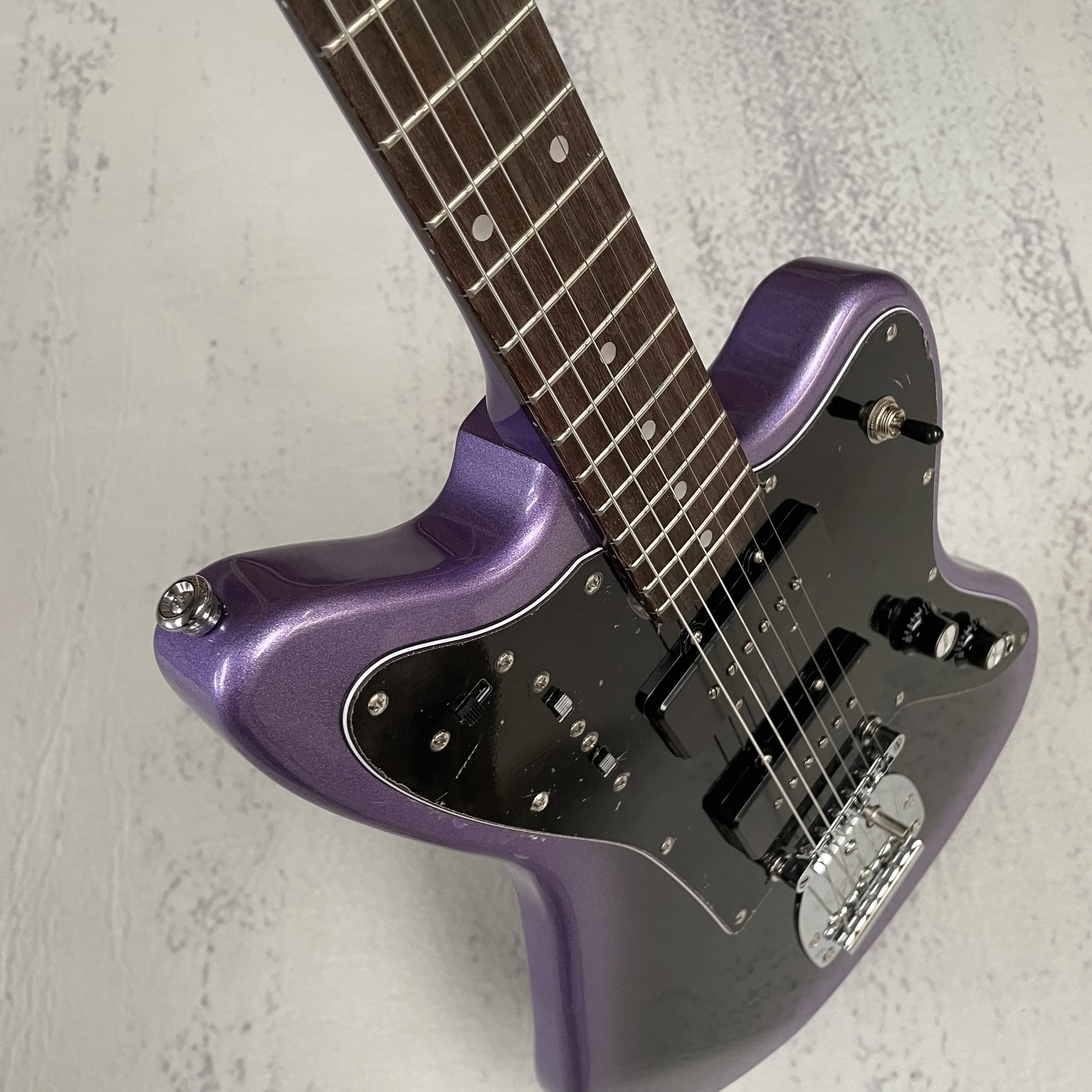 

Электрогитара Purple Jaz Custom HH P90 Brand F с хромированной фурнитурой, быстрая доставка