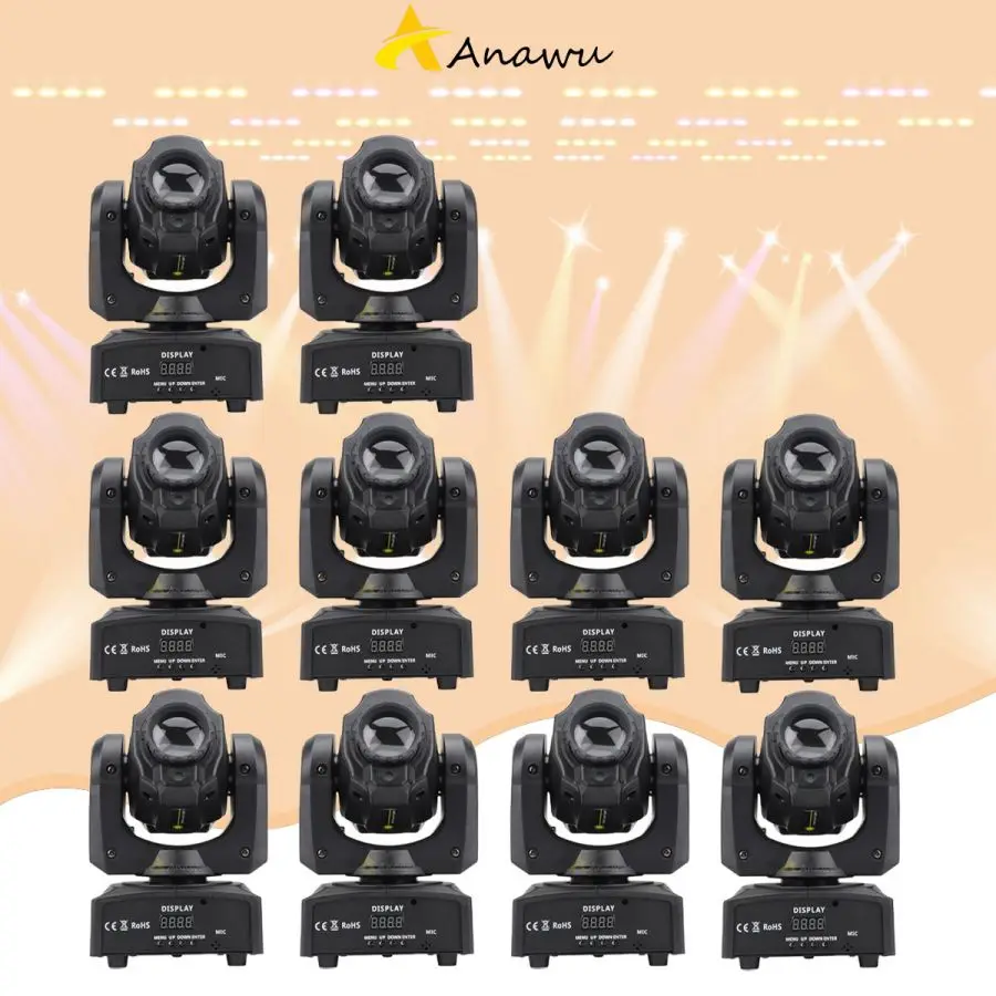 No Tax 12Pcs Lights Beam Spot Laser Light 30W LED Moving Head Stage Light Dj Bar Wedding Party