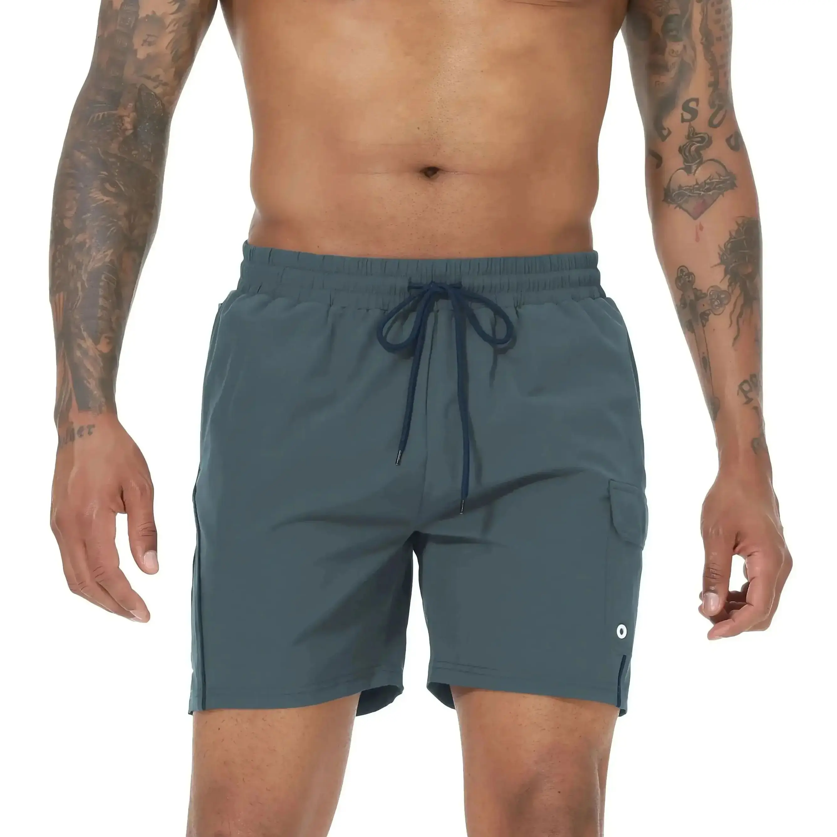 Short de plage en maille pour homme, séchage rapide, léger, natation