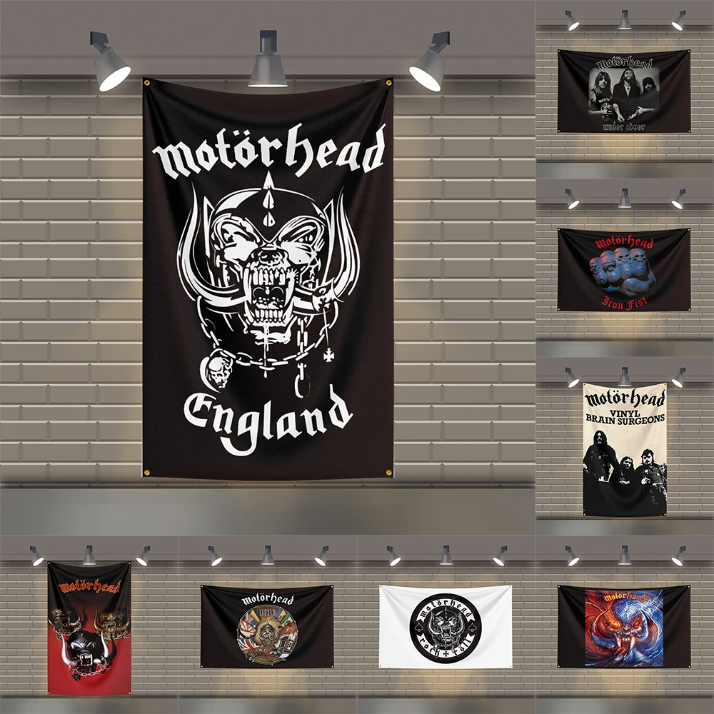

3x5 Ft M-MotörheadS Heavy Metal Band Flag Rock Music Wall Banner for Bedroom Studio Bar Concert Outdoor Decor