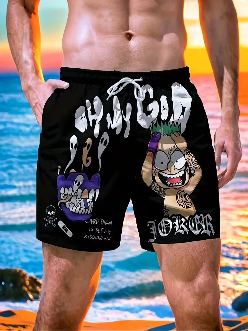 

Мужские повседневные быстросохнущие пляжные шорты в гавайском стиле с 3D принтом, идеально подходящие для летних прогулок, модные гавайские праздничные шорты, мото
