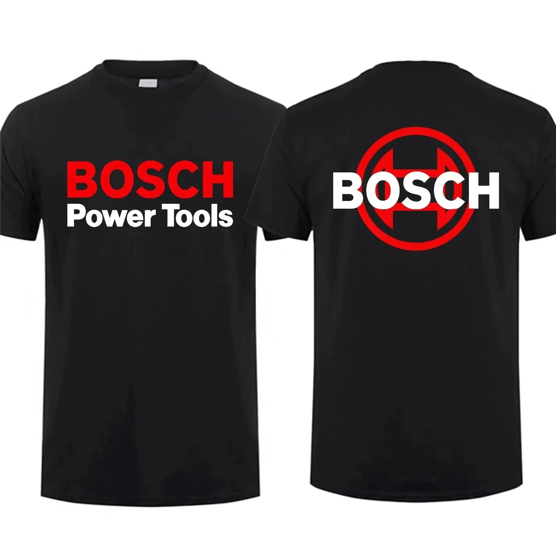 2024 Fashion Tee Men T Shirt Bosch Logo Motorsport Cotton T-shirt Graphic Oversized Women Casual Sports Tops Streetwear Clothing