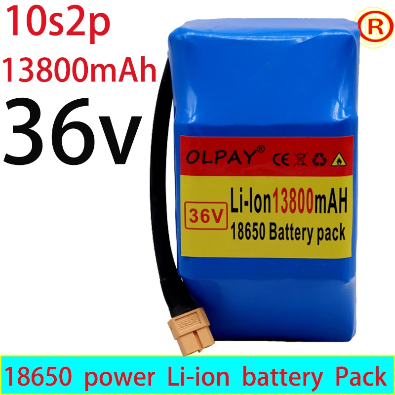 100% Original  10s2p 36V Li Ion Akku 13800 MAH 13,8 Ah Einzigen Zyklus Spannung Hover Board Batterie