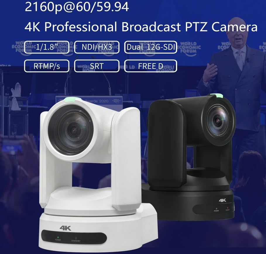 

4K PTZ Camera SDI HDM1 POE Webcam For Live Streaming PTZ Webcam For Sports Events Church Camera