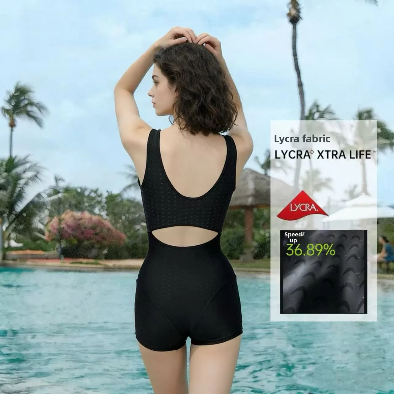 

Купальник-брифы Amber Single Layer Racing из высокоэластичного нейлона для профессиональных тренировок, премиум-класса, с чашечками для груди