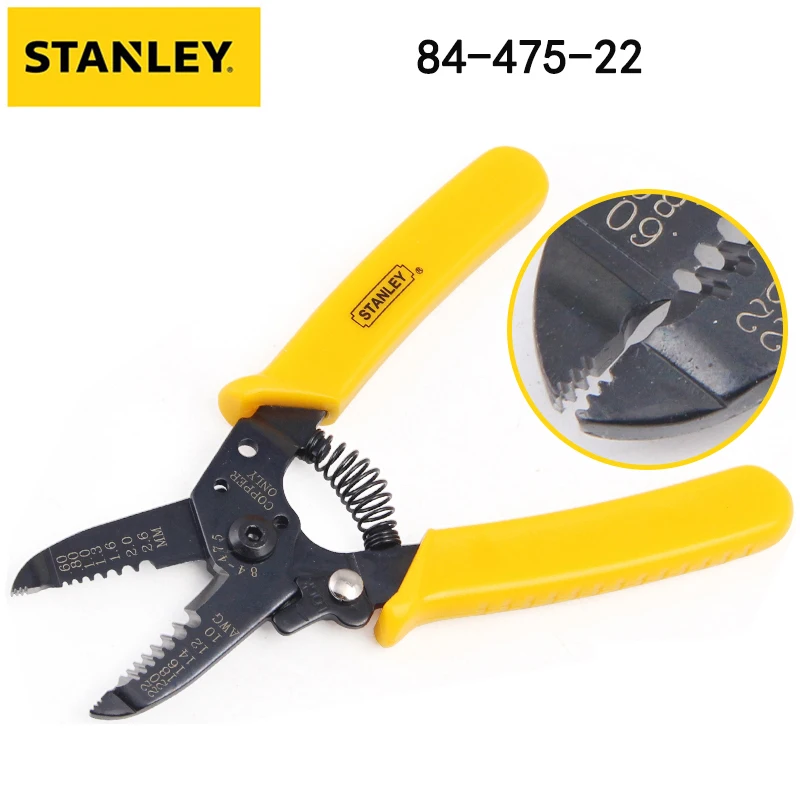 

Stanley 84-475-22 Multifunctional Stripping Cable Scissors Cutting and Pressing Wire Pliers Electric Tools 6 inches