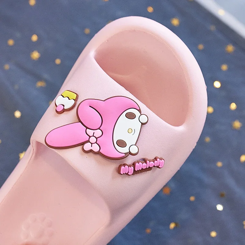 Sanrio pantofole antiscivolo con suola morbida per bambini pantofole da bagno per ragazzi e ragazze scarpe Casual per la casa del bambino Super