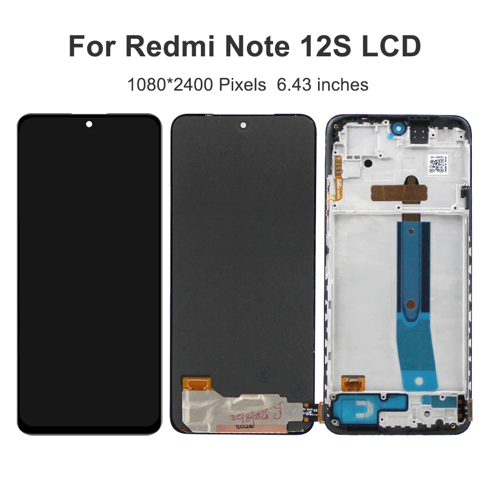 xiaomi-redmi-note-12s-amoled-643インチ-lcdディスプレイ-タッチスクリーンデジタイザーアセンブリ交換用-redmi-note-12s-2303cra44a対応