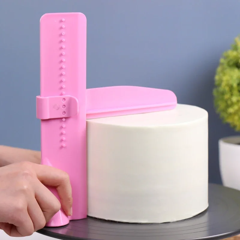 Raspador de pasteles, espátulas ajustables más suaves para Fondant, borde de pastel, dispositivo de nivelación de crema más suave, herramientas para hornear DIY, espátula para pastelería y pasteles