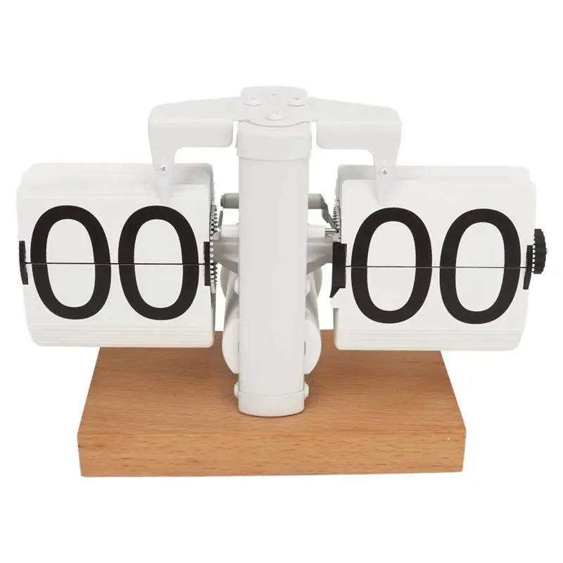 AEE2-Automatic Flip Digital Clock Auto Flip Desk Clock Flip Clock Minimalist Vintage Auto Flip Table Clock For Home Office