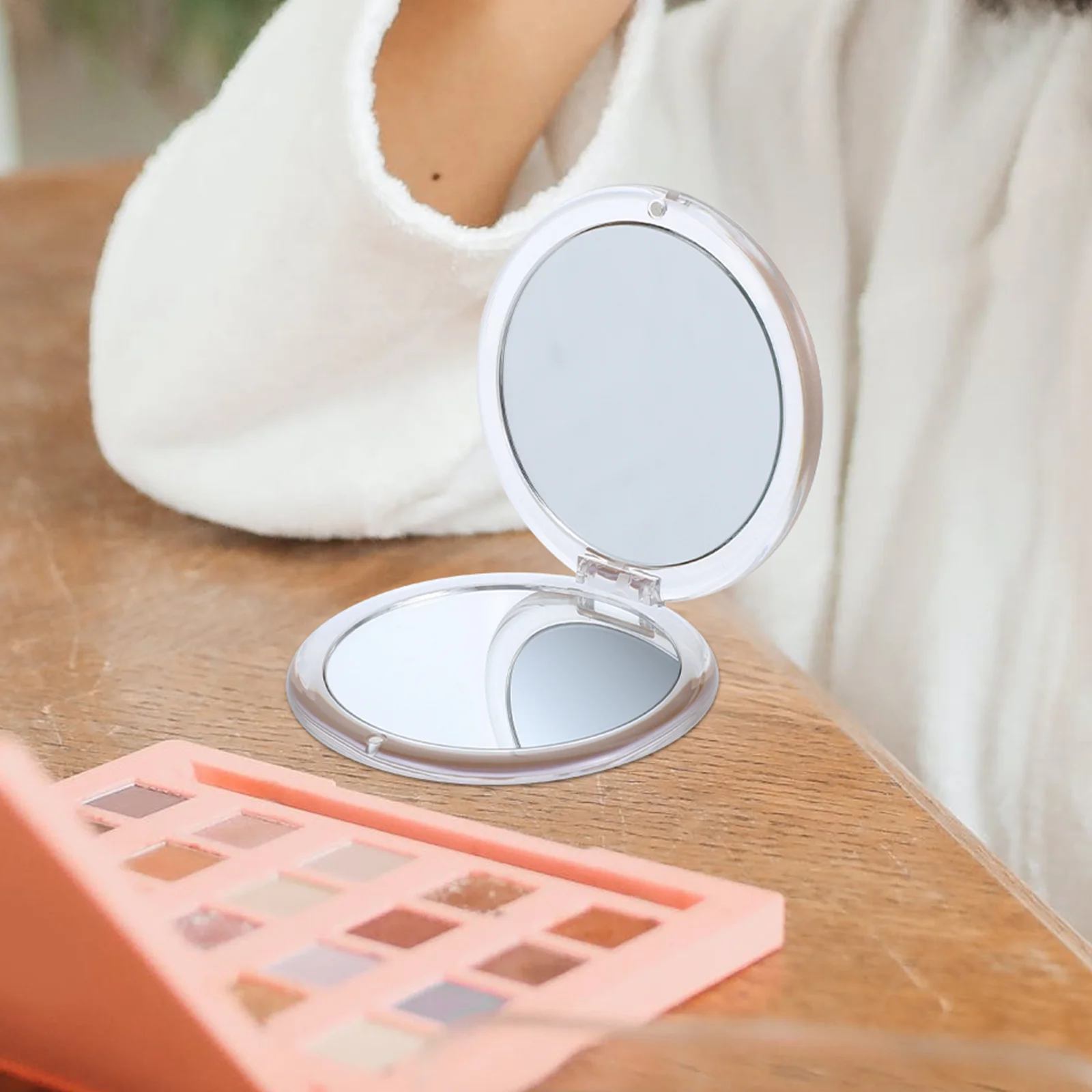 Dubbelzijdige compacte spiegel opvouwbaar 1x 10x mini vergrotende make-upspiegel reiszak cadeau bruidsmeisjes geschenken make-up compact