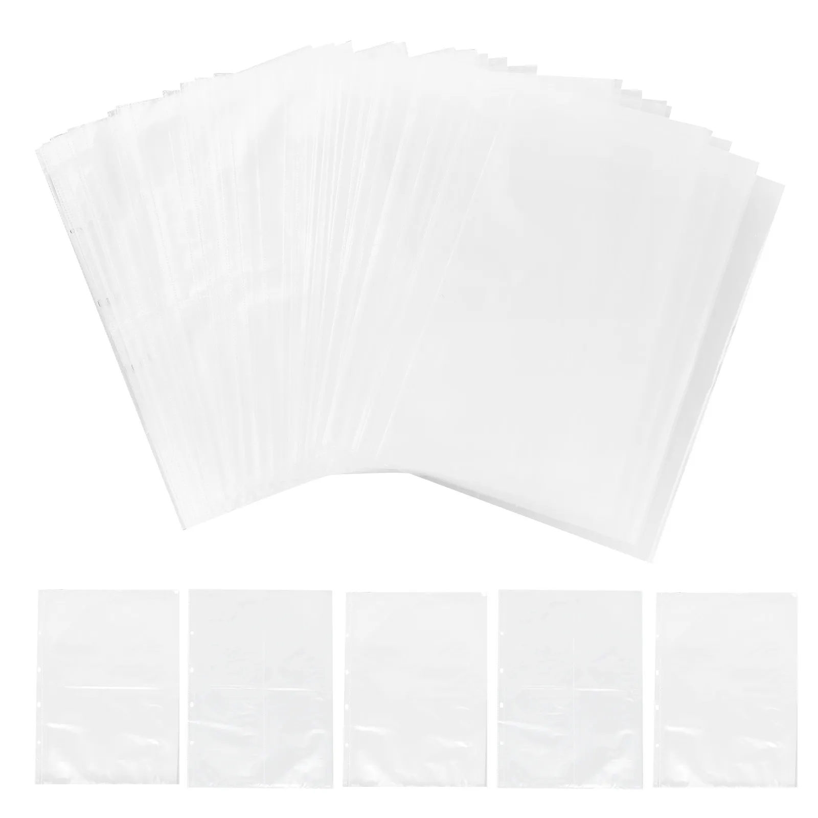 

40 шт. прозрачных вкладышей для папок, многоразовые защитные чехлы для документов, пылезащитные пакеты для файлов