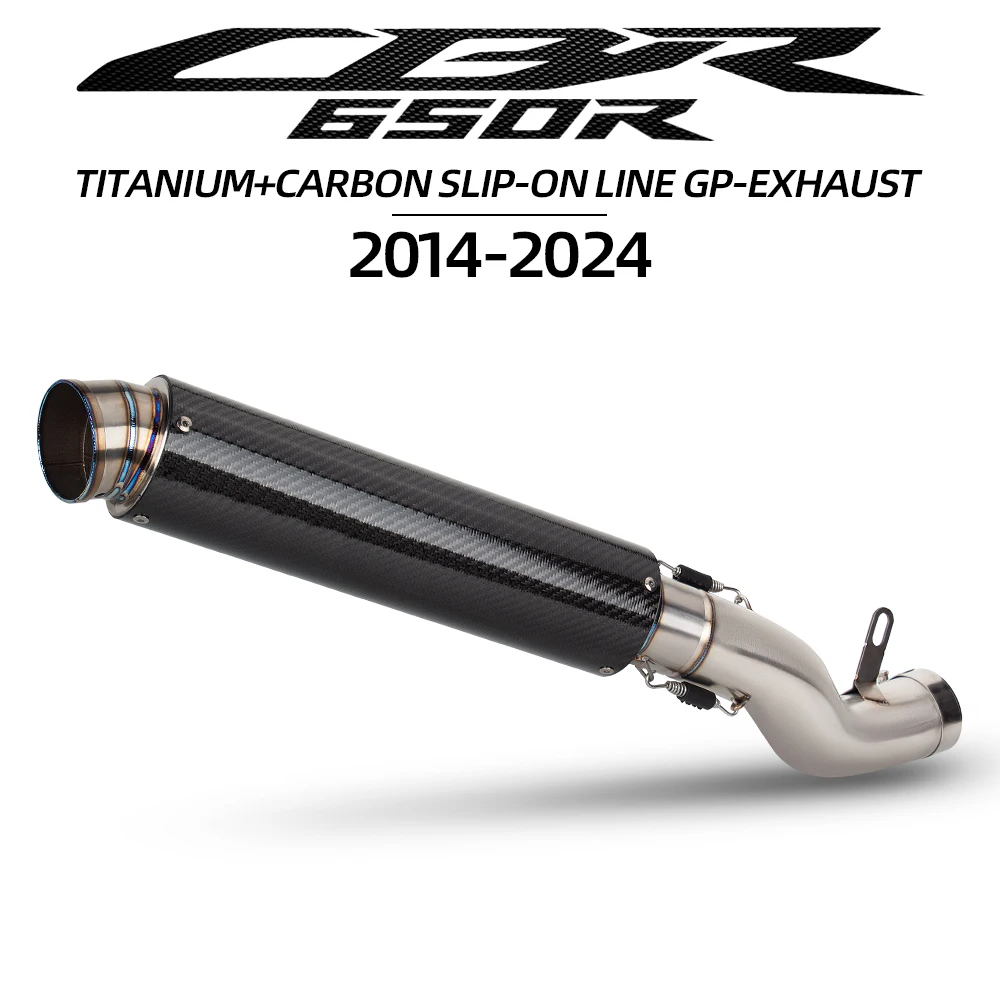 

CBR650F Exhaust Muffler For Honda CBR650 CBR650R CB650R CB650F 2014-2026 Motorcycle Exhausts Pipe Kit Slip on Line Tail Tube