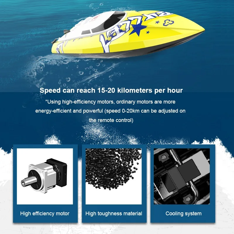 UDI906 RC Ship 2.4G 20km/h Electric RC Boat Vehicle Models 80m Control Distance with Water Cooling System