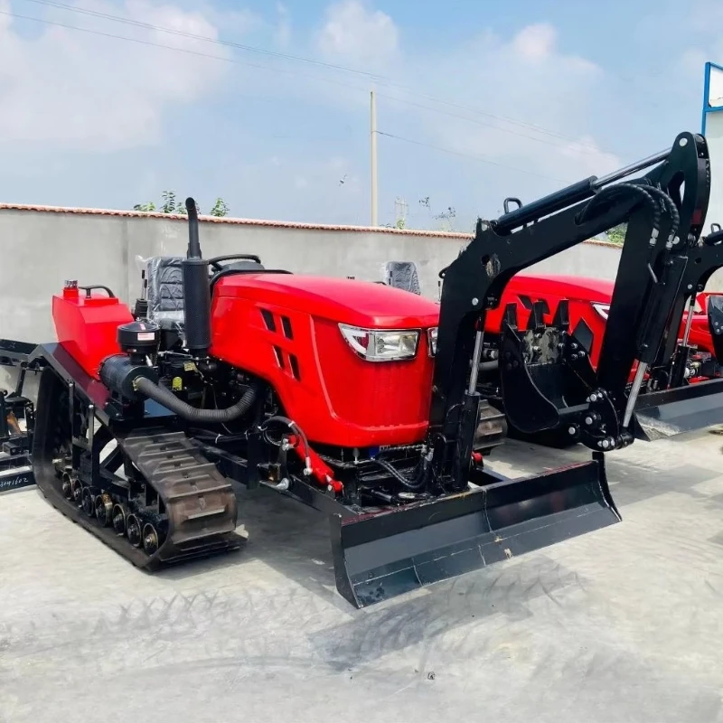 تخصيص 25-50hp متعددة الأغراض جرار زاحف 4x4 عجلة جرار الروتاري المزارع حفارة CE جرافة تحميل مجرفة مزرعة