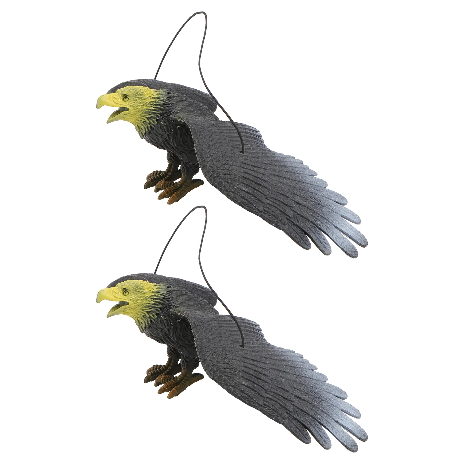 

2 Pcs Simulation Eagle Toy Animal Model Toys Bird Expeller Childrens Children’s Pendant Models