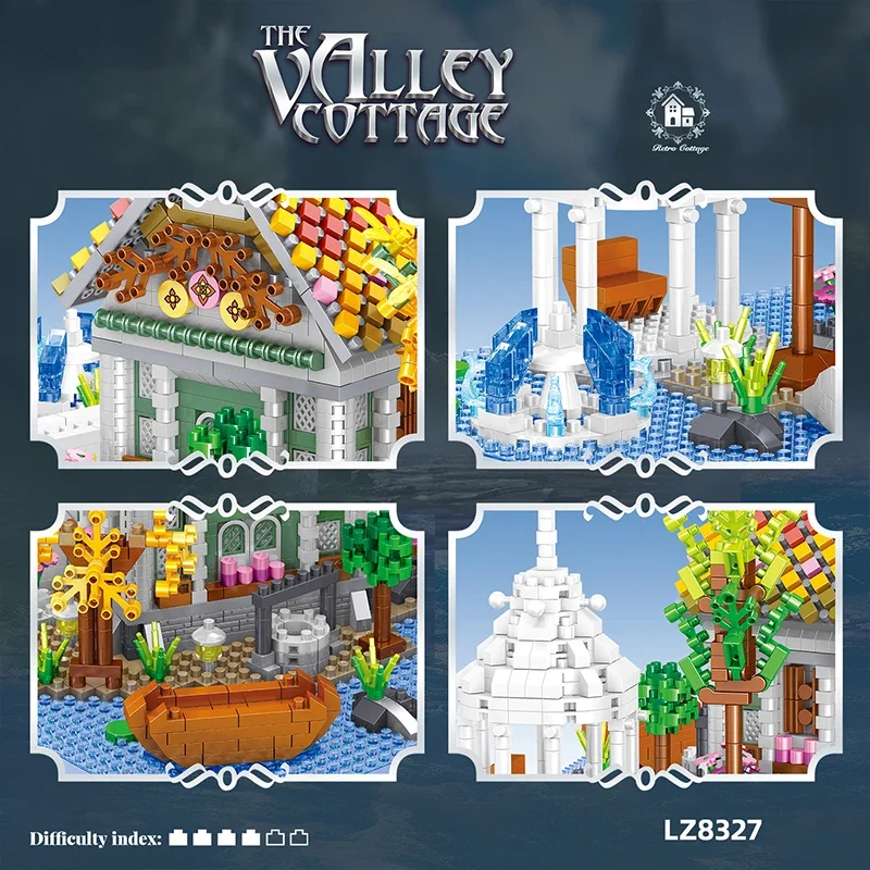 2710PCS The Valley Case Modello Building Blocks Mare Retro Houseboat Mattoni Decorazione del Desktop Giocattoli Fai Da Te Per I Bambini Regali di Festa