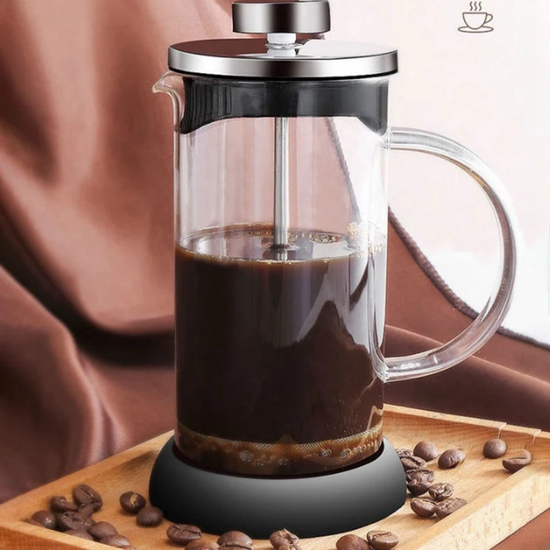 French Press Coffee Pots Stainless Steel Glass Coffee Maker Multifunctional Hand Punch Pot Coffee Accessories