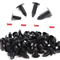 ผสม40PCS สีดำพลาสติก Rivet 5มม.6มม.7มม.8มม.รถ Trunk Roof Trim แผงคลิปรัดรถ Retainer คลิป Universal