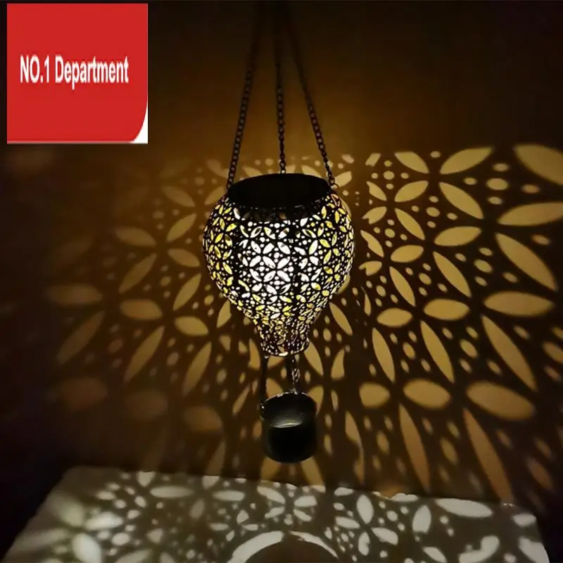 

ABRM-Hot Air Balloon Solar Lantern, Flower Hollow Out Solar Powered Hot Air Balloon Lantern Outdoor Waterproof