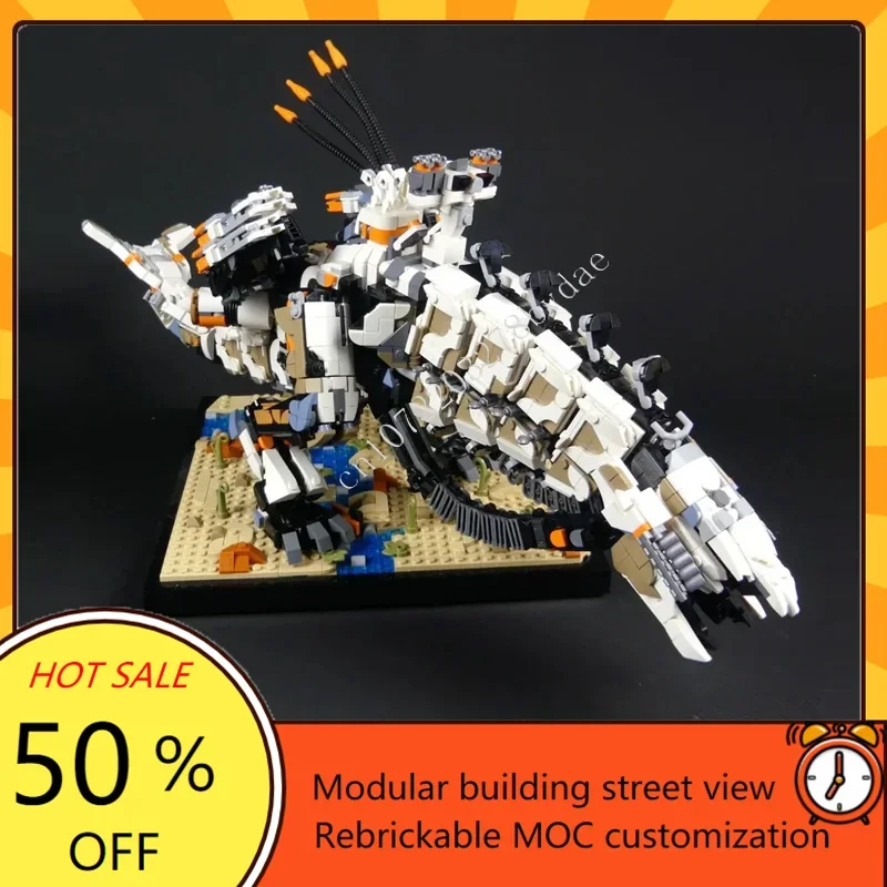 Thunderjaw-Minifig Scale Space War Military MOC SpaceShip Battle Model Custom Puzzle Architecture DIY Education Assembly Gift