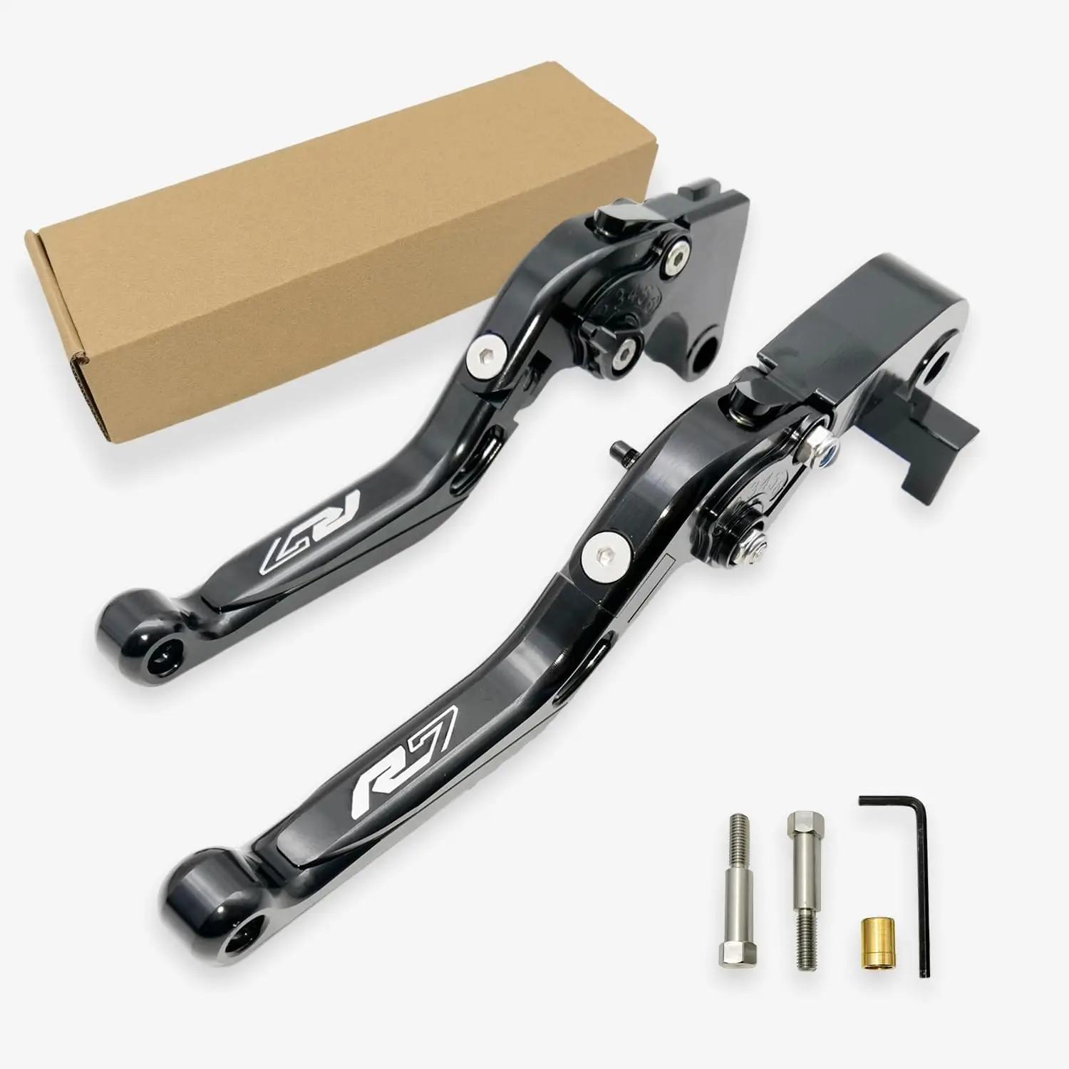 

Motorcycle Folding Extendable Adjustable Clutch Brake Lever Compatible with YZF-R7 2021 2022 2023 2024 2025 R7 (Black)