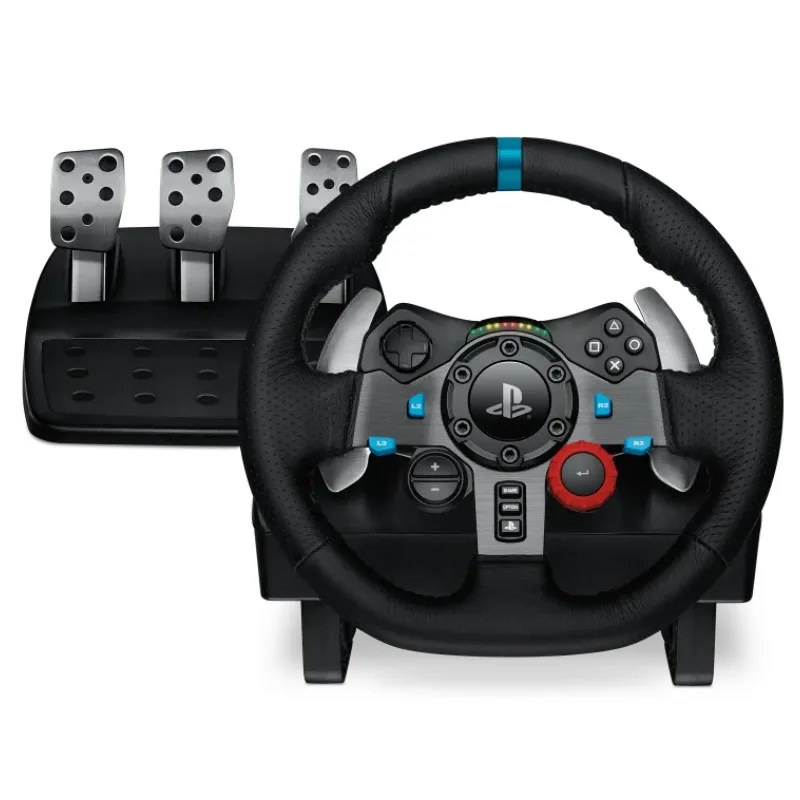 Originale Logitechs G920 Driving Force Racing Wheel e pedali da pavimento, Real Force Feedback, paletta in acciaio inossidabile