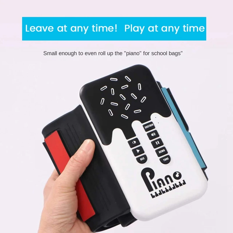 スピーカー付きの柔軟なデジタルキーボード,音楽愛好家のためのロールピアノ,49の電子ハンド,初心者のためのロールピアノ