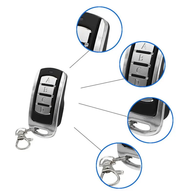 B04C-Multi-Frequency 250-915 Mhz Clone Copy Replication Remote Control 868 Mhz Garage Door Remote Control 433Mhz Remote 2Pc