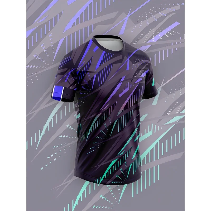 Premium Men's Distressed Athletic T-Shirt Neon Green Blue Neon Accents Stretchy Breathable Fitness Shirt Suitable For Gym Runnin