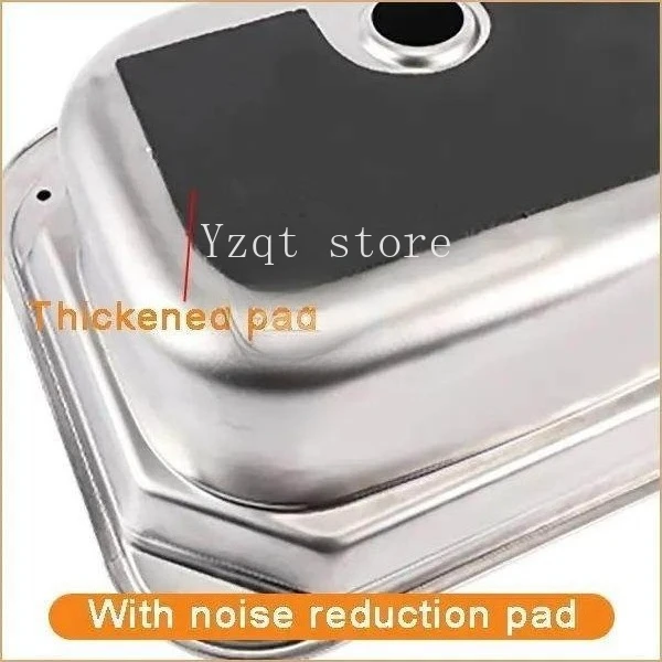 Small apartment with folding 304 stainless steel RV sink, tempered glass cover, vegetable washing square basin