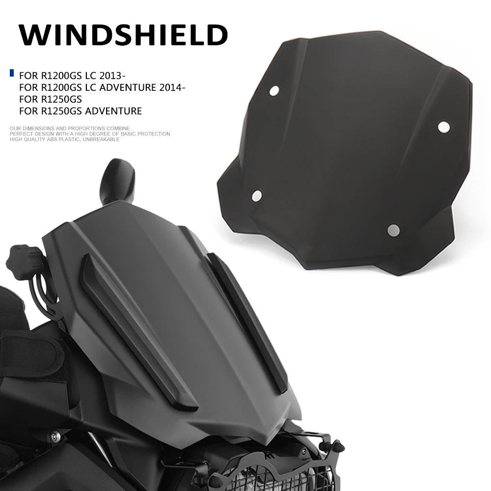 

New Black Motorcycle Windshield Wind Deflector Windscreen For BMW R1250GS R 1250 GS ADV R 1200 GS LC Adventure R1200GS LC