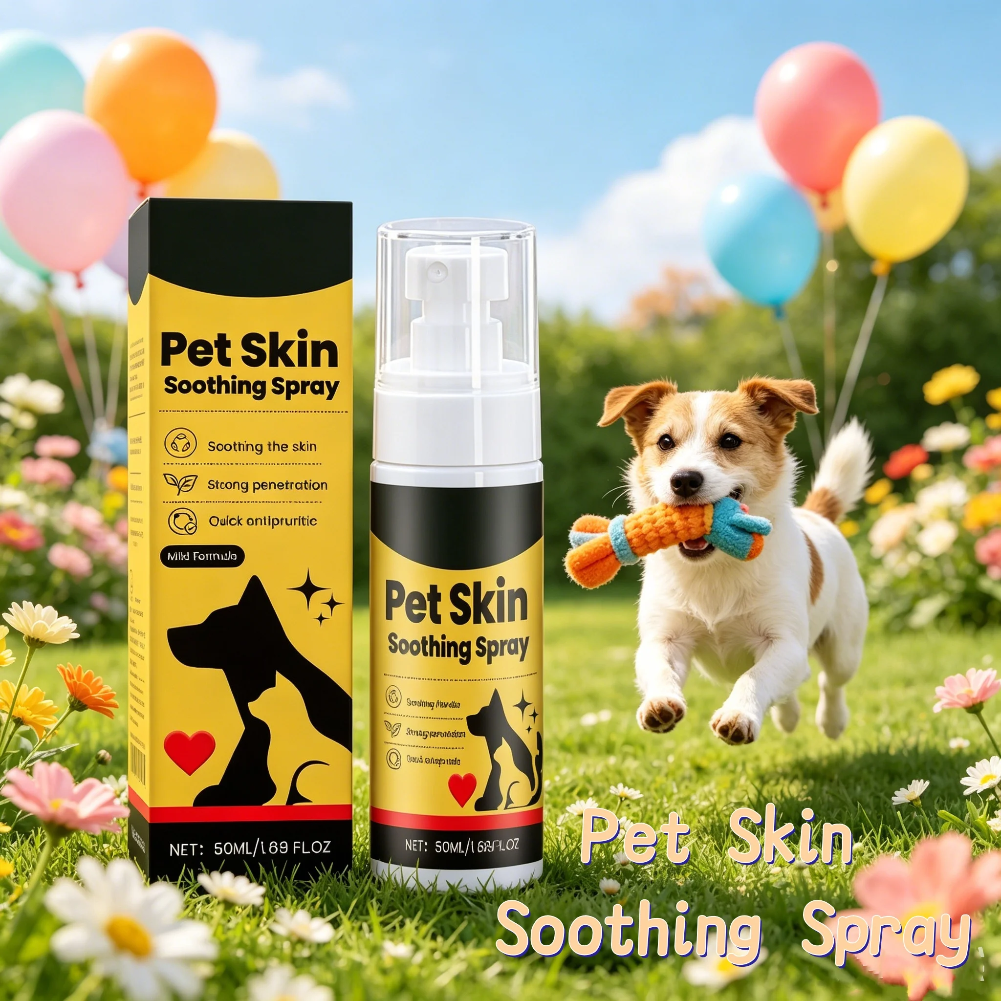 New Pet Skin Care Spray Soothing Redness Gentle Formula Non-Irritating Relief Dryness Dogs Cats Sensitive Skin Care Sprays 50ml
