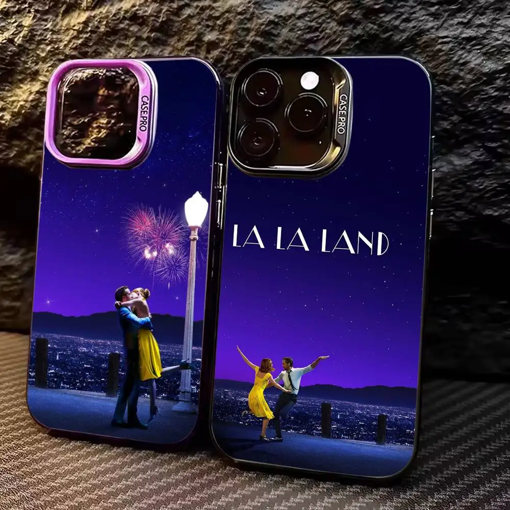 

La-La Film L-Land Colorful Silver Back Phone Case For IPhone 17 16 15 14 13 12 11 Plus Pro Max Plus