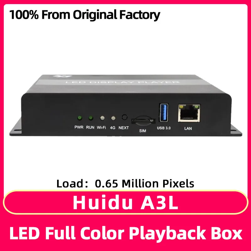 Huidu HD-A3L Full-color LED Panel Video Wall USB Port Controller LED Display Screen Pixel Display  Mobile Wifi Video Processor