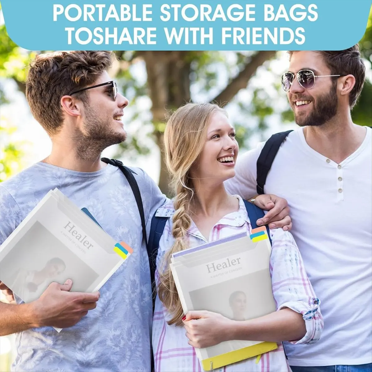 COFA Scrapbook Paper Storage Organizer 12x12 Inch Clear Scrapbook Paper Organizer with Sticky Index Tabs Holds