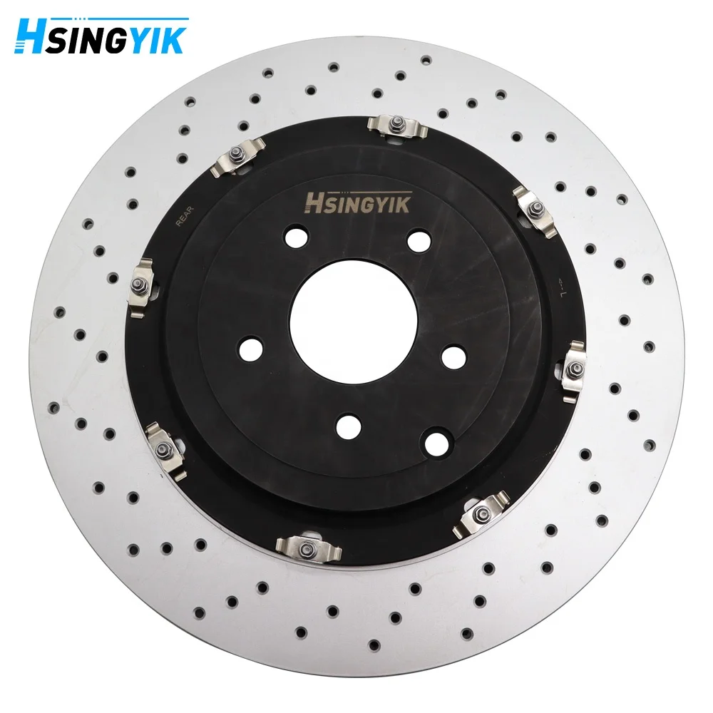 Hsingyik Racing Parts Rear 2-Pieces Rotor Brake Disc For Nissan GTR R35 43206-KJ10A 380X30mm