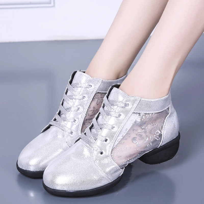 Women's Dance Shoes Soft Outsole Woman Breath Jazz Hip Hop Shoes Sports Sneakers Ladies Girl's Modern Jazz Dancing Shoes