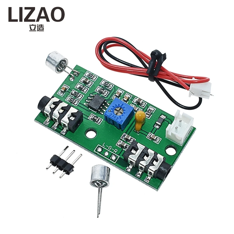 LIZAO Adjustable Gain Microphone Audio Amplifier Module DC2.6-10V Pickup Board for Signal Amplification & Output