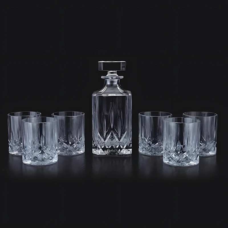 

Top Sale Bottle Whiskey Decanter and Whiskey Glass Set 750ml Crystal Glasses Gift Set