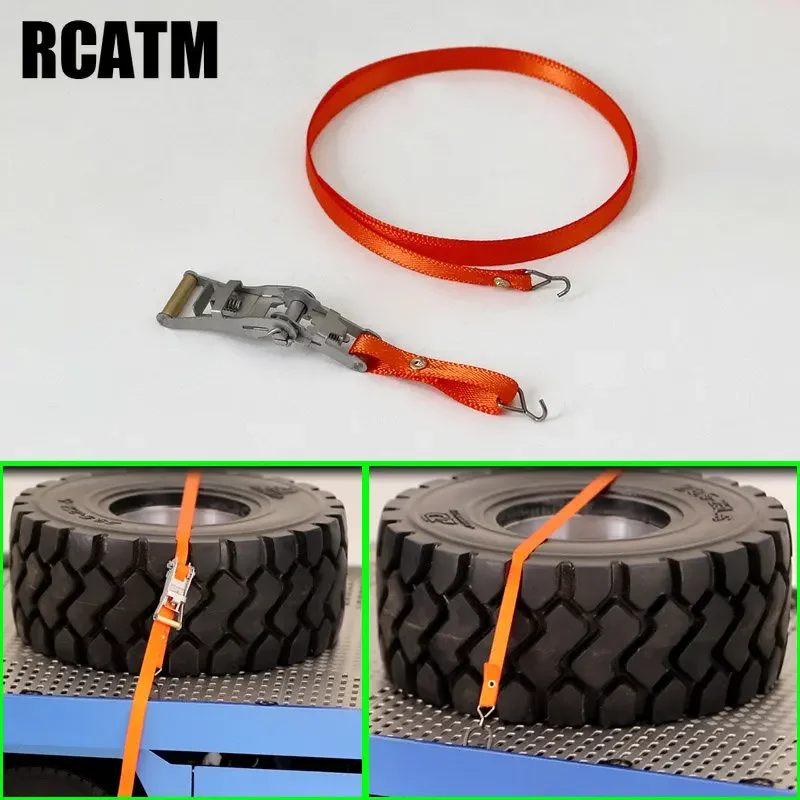 Wrecker Rope Tightener Fastening Belt Binding for 1/14 Tamiya RC Truck Trailer Tipper Scania 770S R620 Actros MAN Volvo Parts