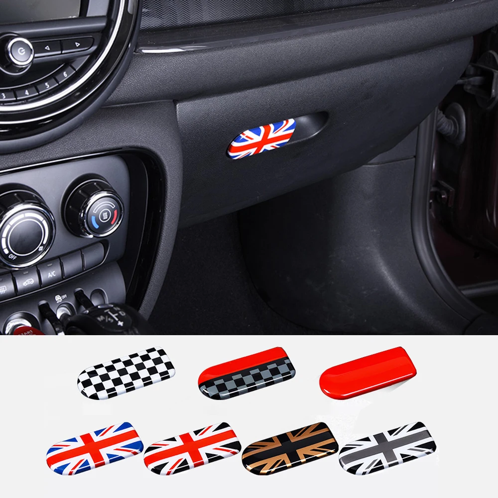 For Mini Cooper S JCW One Clubman F54 F55 F56 F57 F60 Accessories Car Styling Glove Box Handle Switch Sticker Cover Case Decor