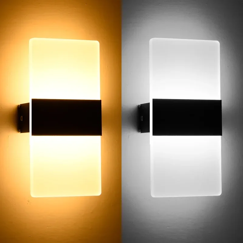 Applique Murale Moderne à Gradation en Continu, Fonctionnant sur Piles, en Acrylique, Rechargeable par LED