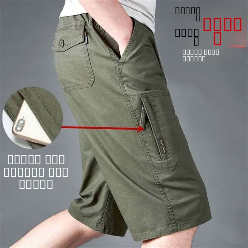 

Мужские повседневные хлопковые шорты: летние, тонкие, для работы, спорта, пляжа, свободного кроя, большие размеры, прямые штанины, средняя талия, на молнии