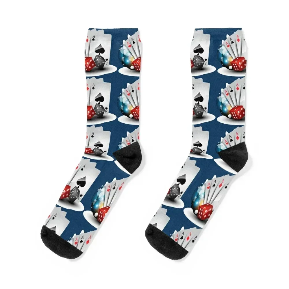 Playing cards Socks floral tennis funny sock new year Socks Woman Men's