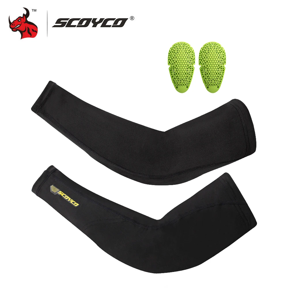 

SCOYCO Ultraviolet-Proof Ice Silk Motorcycle Sunscreen Elbow Pads Spring And Summer Built-in Protective Gear Ice Sleeve