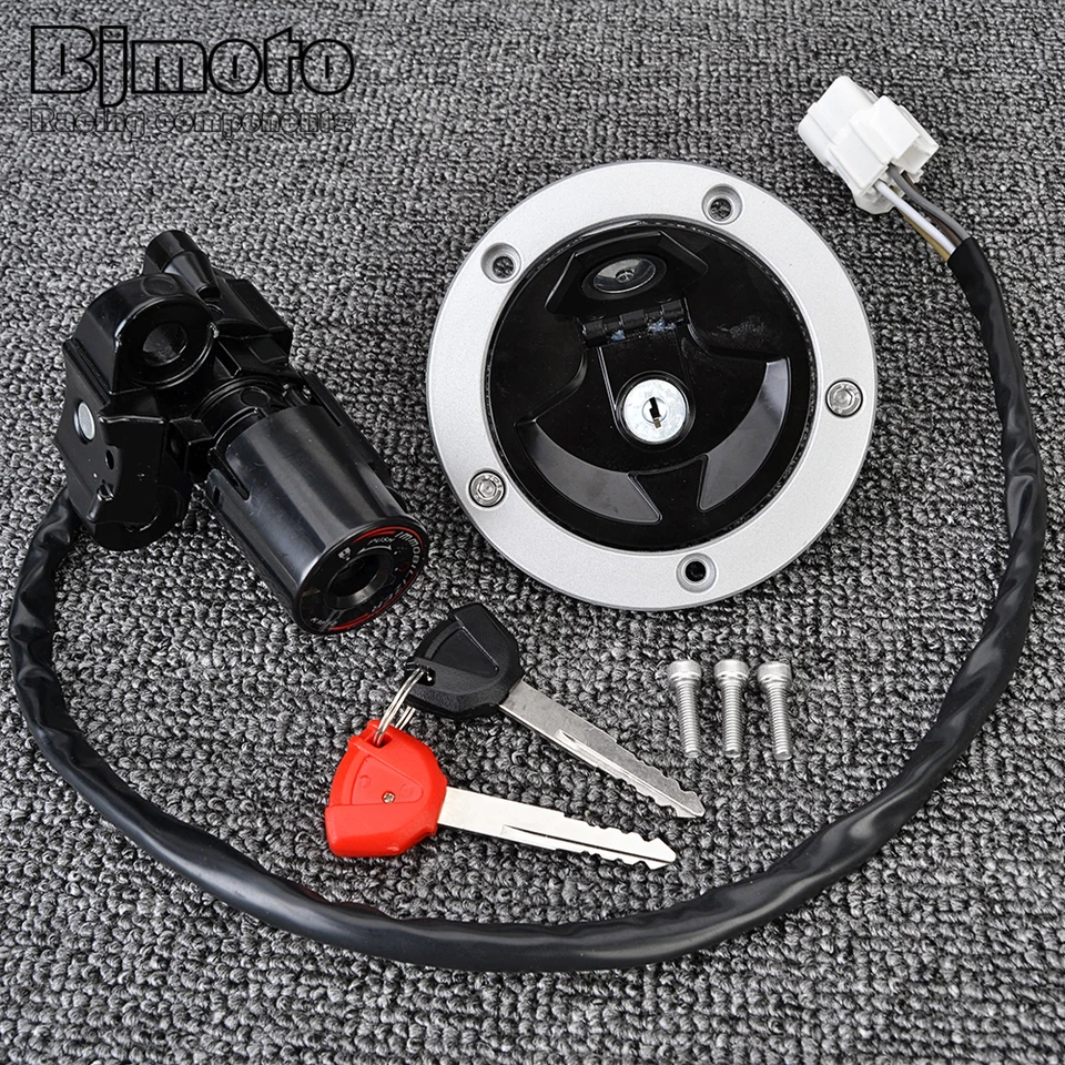 Fuel Gas Cap Ignition Switch Seat Lock Key Kit For Kawasaki ZX1400
