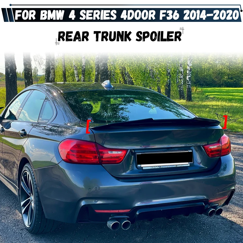 

Автомобильные хвостовые крылья, фиксированный ветровой спойлер для BMW 4 серии, 4 двери F36 2014-2020, заднее крыло, хвостовое плавник, аксессуары для авто украшения