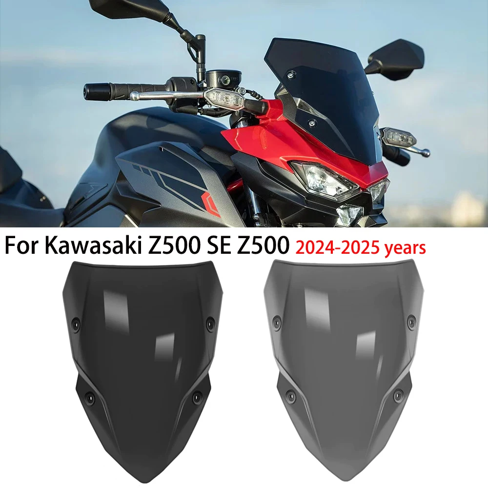

Motorcycle Modified Accessories Front Windshield With Increased Height Windshield Panel For Kawasaki Z500 Z500SE 2024 2025