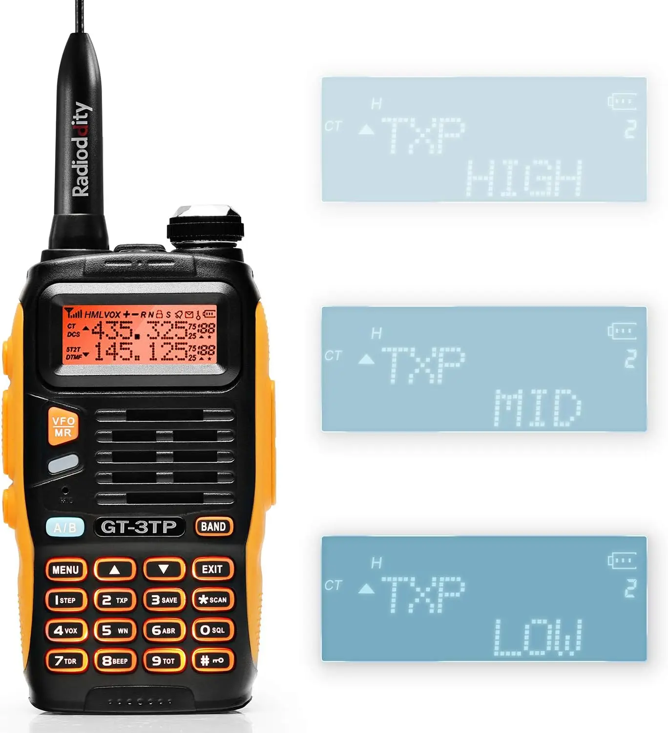 BAOFENG High Power Ham Radio Handheld GT-3TP Mark III, Dual Band 8W Two Way Radio, Long Range Rechargeable Walkie talkies